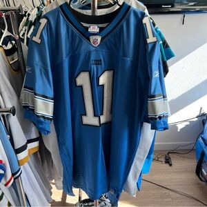 Detroit Lions Reebok Authentic Roy Williams Jersey Signed Size 54 Mint Rare